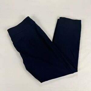 Neiman Marcus Womens Straight Leg Pants Navy Stretch Knit Size Large USA